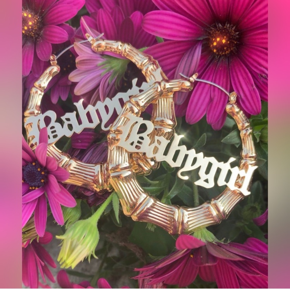 Babygirl Bamboo Hoop Earrings ✨